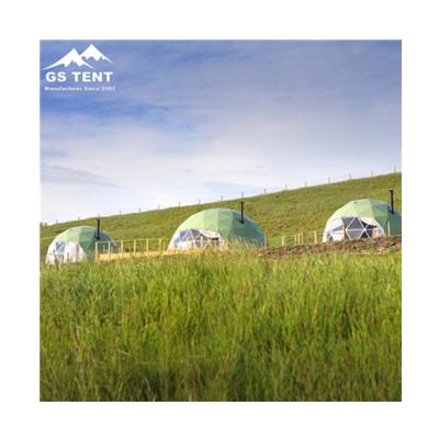 China 2022 Water Proof PVC UV-Protection Hot Luxury Waterproof Hotel Geodesic Dome Round Roof Tent House Desert Dome Glamping Tent for Hotel for sale