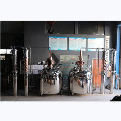 China SUS304/SUS316/red copper 1200L vodka distillation equipment industrial alcohol distillers for sale for sale