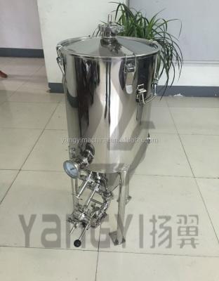 China Brewpub 50L 100L Stainless Steel Conical Fermenter with Cooling Coil for Beer Brewing Equipment for sale