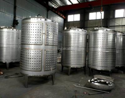 China Brewpub 1000L Cooling Water Beer Fermentation Jacketed Fermenter Tank for sale