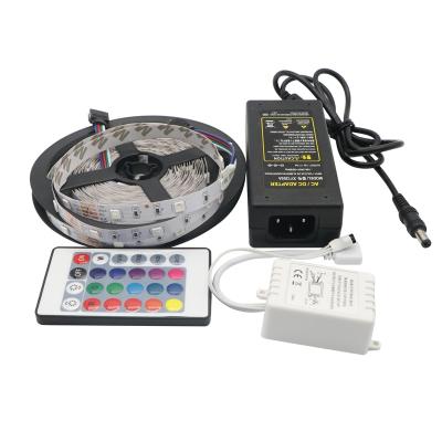 China Garden RGB 5m 12V Strip Kit 24key 44key Controller Led Strip Lights 5050 30leds/M Flexible for sale