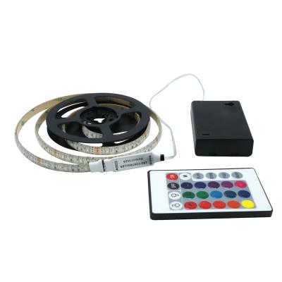 China Flexible Hotel Rope Light TV 3528 SMD 60 LED RGB Background Lights Kit Battery LED Strip for sale