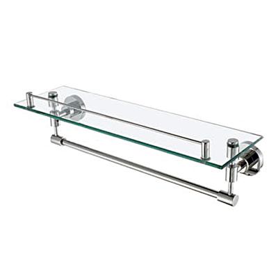 China Factory Wholesale Durable Chrome Simple Structure Silver Bathroom Shelf For Bathroom Accessories for sale