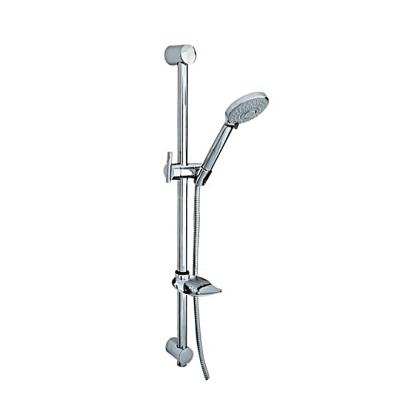 China With Slide Bar Low Price Simple Structure Bath And Shower Faucets Silver Brass Watersense Shower Head Shower Sets for sale