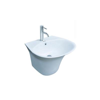 China High Grade Easy Clean Wall Hung Ceramic Sink Wall-hunge Corner Sink Wash Basin Ceramic Wall Hung Basin for sale