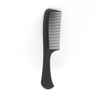 China Wholesale Hairdressing Anti Long Heat Resistant Carbon Black Handle Static Comb For Women Hair Tools for sale