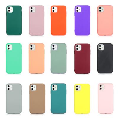 China 2021 Flexible Colorful Phone Case For Iphone 12 , Soft Silicone Case For Iphone 11 for sale