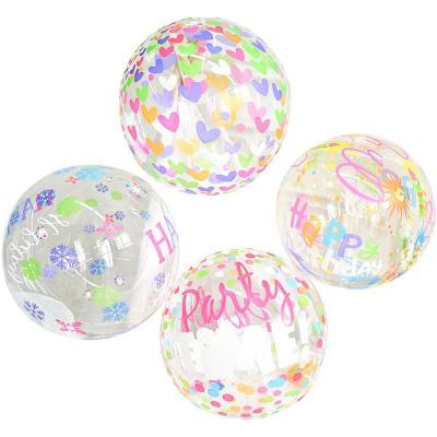 China Gift Toy Wholesale 20inch Clear Space Letter Bobo Bubble Balloon Clear For Happy Birthday Party Decor for sale