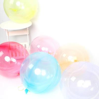 China Gift Toy Wholesale 18inch Round Clear Bobo Bubble Helium Balloons Transparent For Birthday Party Decor for sale