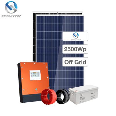 China Domestic Top Price Complete Solar Systems 2500w Small Off Grid Complete Home Power Solar System for sale