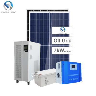 China Hot Sale 6KW 7KW 8KW 220V Solar Panel Home Off-Grid System Solar Generator Set for sale