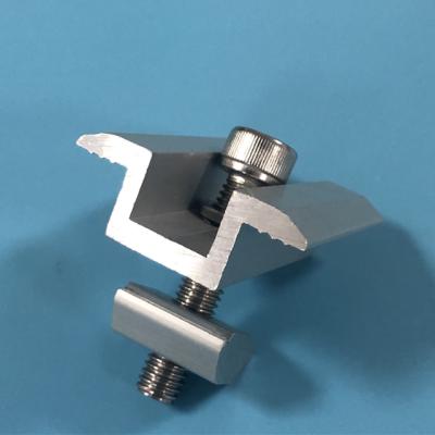 China AL6005-T5 PV Solar Panel Mounting End Clamp Adjustable Solar Panel End Clamps for sale