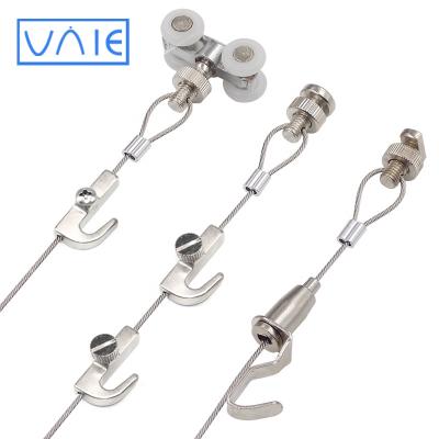 China High Quality Zinc Alloy Gardening Construction VNIE J Lighting Advertising Hanger Shaped Side Screw Hook For Picture Hanging System for sale