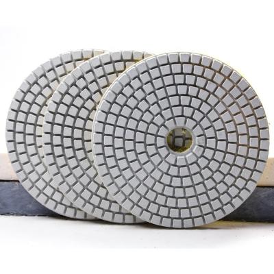 China Fast Speed ​​Wholesale 100mm Granite Polish Pad Wet White Polish Pad for sale