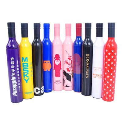 China Art Decor 2020 Best Gifts Perfume Wine Shape Bottle Portable Umbrella for sale