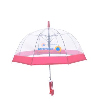 China Novelty Advertising Custom Promotional Children's Logo Printing White Clear Umbrella For Kids for sale