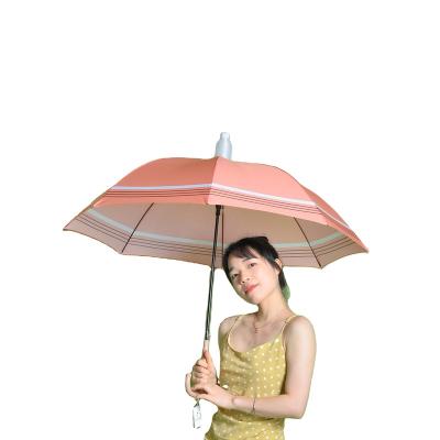 China Modern Lomg Automatic Handle Advertising No Drip Waterproof Umbrella With Plastic Cover Brand Straight Umbrella for sale