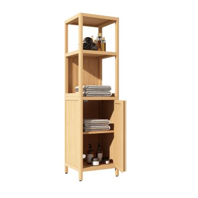 China Chinese Multifunctional Large Capacity Bamboo Storage Cabinet for Bathroom and Living Room Furniture for sale