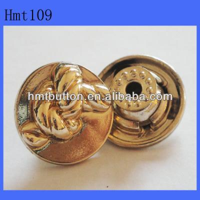 China Sustainable Color Women's Golden Jeans Button for sale