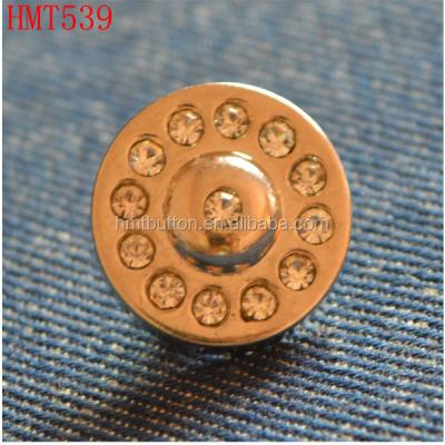 China Viable silver diamond of color jeans buttons for sale