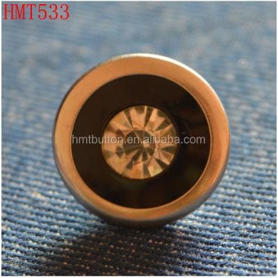 China High Quality Sustainable Metal Jeans Button With Diamond for sale