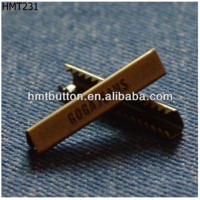 China Sustainable metal tags for jeans with teeth for sale