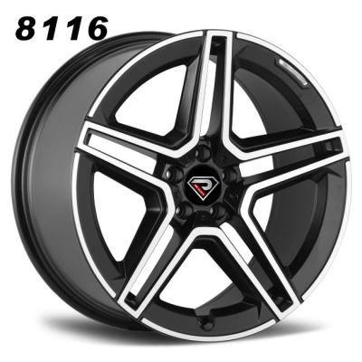 China ALLOY Rep 8116 C63 AMG Design High Quality Matte Black Y Face Spoke 5 Stud Via jwl Alloy Wheels for sale