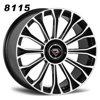 China ALLOY Rep 8115 Design S600 Black Machined Face Multi Spoke 5 Stud Via jwl Alloy Wheels for sale