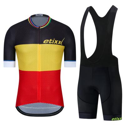 China Breathable 2022 etixxl Cycling Jersey Set Mens Short Sleeve MTB Bike Clothing Ropa Ciclismo Team Downhill Bicycle Jersey Maillot Ciclismo for sale