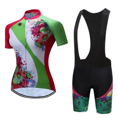 China 2021 Teleyi Clothing Mountain Bike Tank Top Shorts Women Road Bike Breathable Cycling Shorts And T-shirt Overalls Mtb Cycling Suit for sale