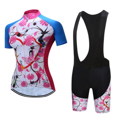 China Breathable 2021 Teleyi Pro Women Cycling Jersey Tops Set Wear Set Ciclismo roupa feminino ciclismo feminino bike cycling uniform for sale