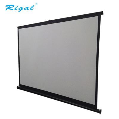 China 50 inch portable mini projector screen Table projector screen/ Desk Roll-up projection screen indoor /outdoor for sale