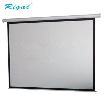 China Electric Projector Screen for LED digital projector Motorized Screen for indoor or outdoor matt white for sale