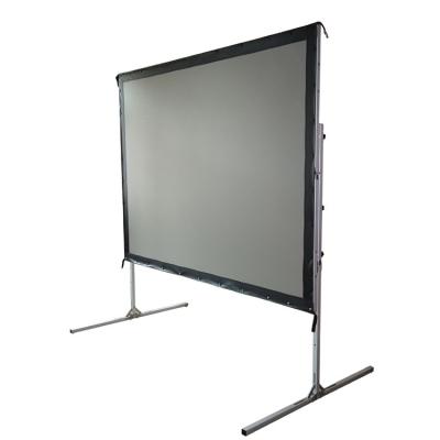 China Fast folding quick fold easy move projector screen Portable adjustable outdoor/indoor projection screen with flight case for sale