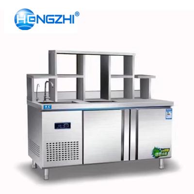 China Cooler Restaurant Bubble Tea Bar Table Freezer Refrigeration Equipment for sale