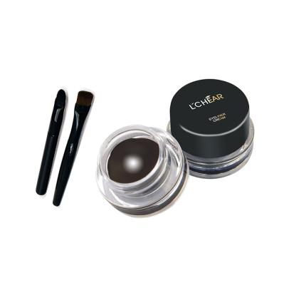 China LCHEAR Brand Waterproof Black Long Lasting Eye Liner With Brush Eyeliner Waterproof Eye Cream for sale