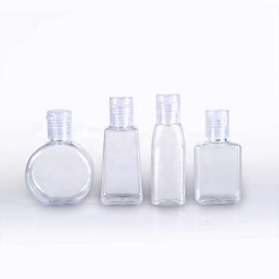 China Cosmetic Bottle 30ml 50ml 100ml Portable Instant PET Hand Sanitizer Plastic Bottle With Flip Cap for sale