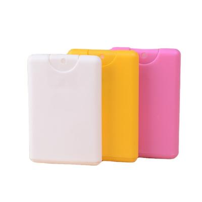 China 10ml 20ml Plastic Material Mini Credit Card Perfume Cosmetic Pocket Spray Bottle Travel Colorful Atomizer for sale