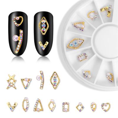 China 2022 Fashion and Luxury New Style Alloy Nail Art Decoration Amazon Hot Selling Luxury Nail Accessories Nail Charms for sale