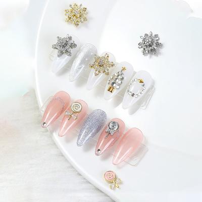 China 2022 new fashion and luxury style pink and white lollipop form 3d nail stickers nail art rhinestones nail Art Decorations for sale