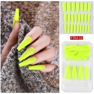 China French nail art press on jelly glue long press on nails ins style artificial nails can be used on women unghie finte for sale