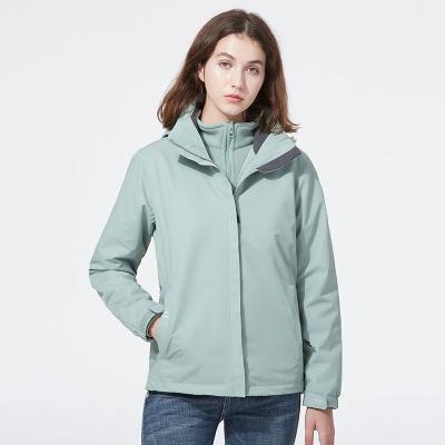 China 3 Way Woman Polyester Jacket Coat Waterproof Multi Wear Anorak Female Outdoor Anorak Fabric Jacket Plus Size Wear for sale