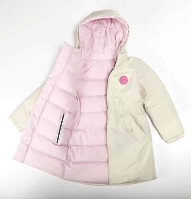 China Anti-Wrinkle Teenager Girls Child Waterproof Windproof Hooded Fashion Down Coat Outdoor For Cold Weather for sale