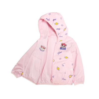 China Wholesale Anti-wrinkle Reversible Style New Lightweight Down Coat Kids Girls Hooded Crossover Warm Coat Printed Baby Coat For Winte for sale