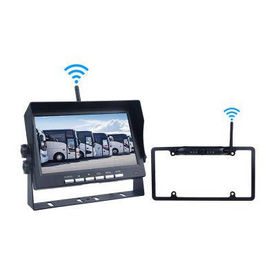 China Car Bus Truck Harvester Security/RV Recording 7 Inch Slot Monitor License Plate Backup Camera Rear View Digital Wireless System For Truck Bus Van Trailer rv for sale