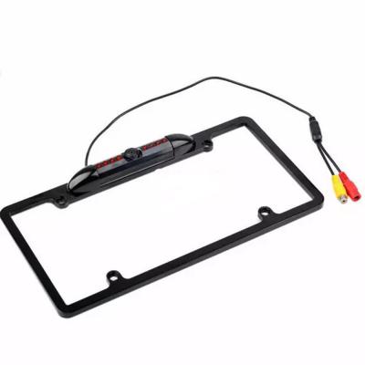 China Universal Waterproof Infrared Night Vision License Plate Frame Rear View Camera Car Reversing Camera for sale