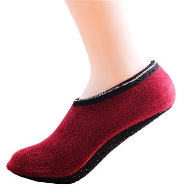 China Winter QUICK DRY velor and thick female adult baby floor socks non-slip shoe covers for sale