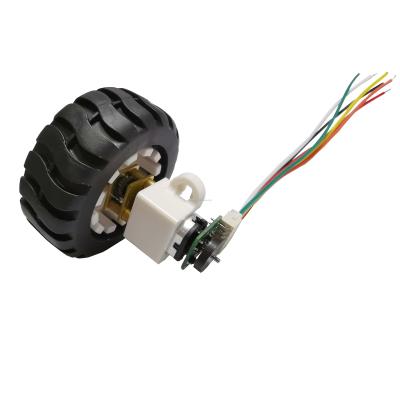 China Totally Enclosed Mini N20 12V Gear DC Motor Encoder with Fixed Frame Coupling Nut Rubber Wheel for DIY Toys Science for sale