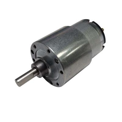 China Totally Enclosed Low Noise Diameter 37mm High Torque 520 DC 6V 12V 24V 7RPM To 960RPM Micro Gear Motor CW CCW For Smart Appliance for sale