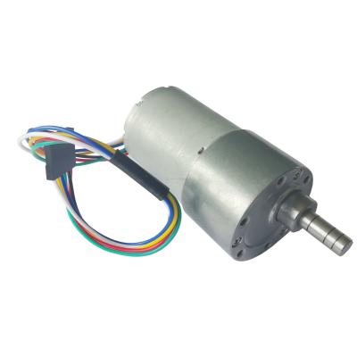 China Totally Sealed 3530 Low Noise High Torque 12-24v DC Encoder 37mm Gear Reduction Motor Speed ​​6rpm 30rpm 111rpm 500rpm 1000rpm for sale